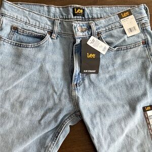 Lee Blue Slim Straight Jeans Timeless Design